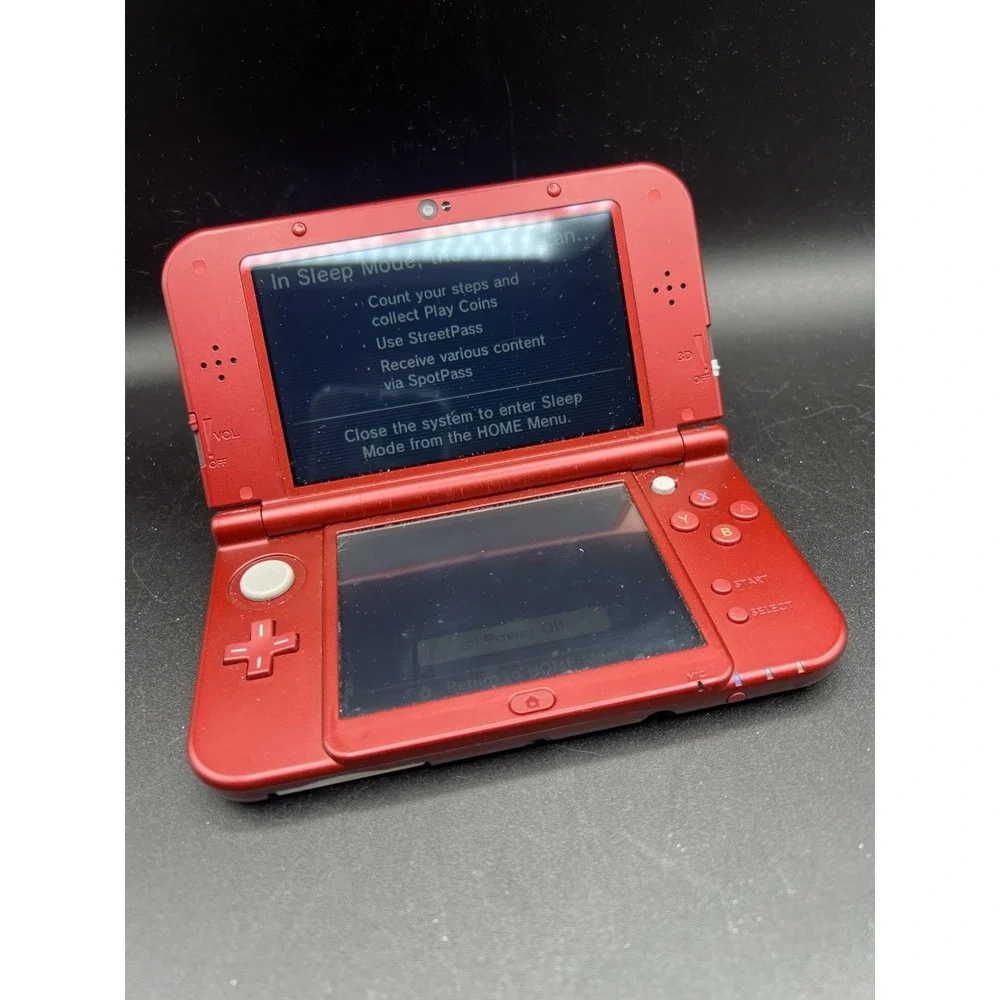 Nintendo New 3DS XL Handheld Gaming System  Metallic Red Mario kart 7